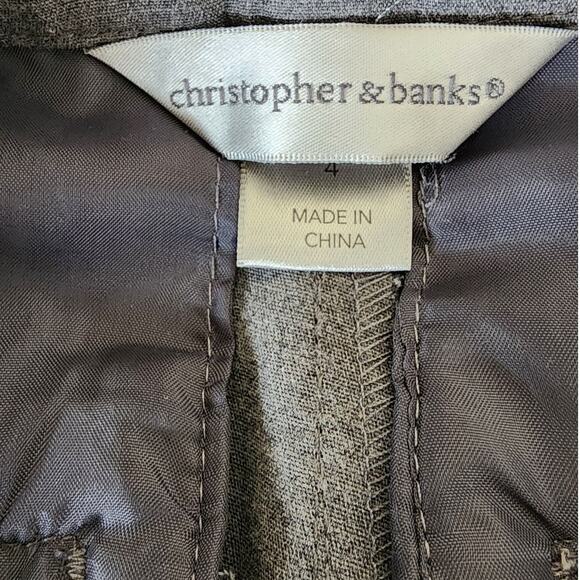 Christopher & Banks Gray Dress Slacks Extra Thick Material  Women's Size 4 - Picture 6 of 8